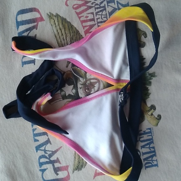 Colorful Bikini Top with Palm Tree Design - Picture 2 of 2